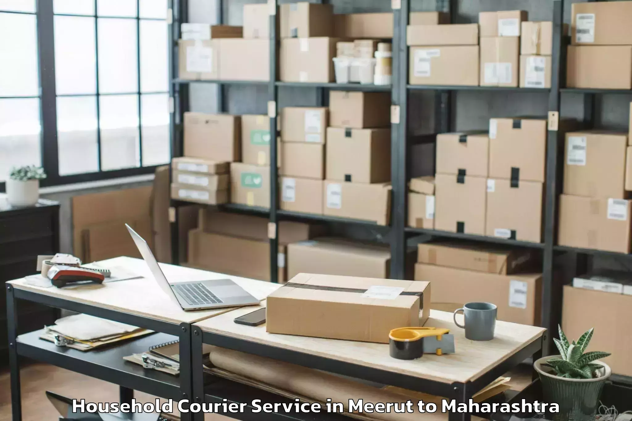 Easy Meerut to Saphale Household Courier Booking